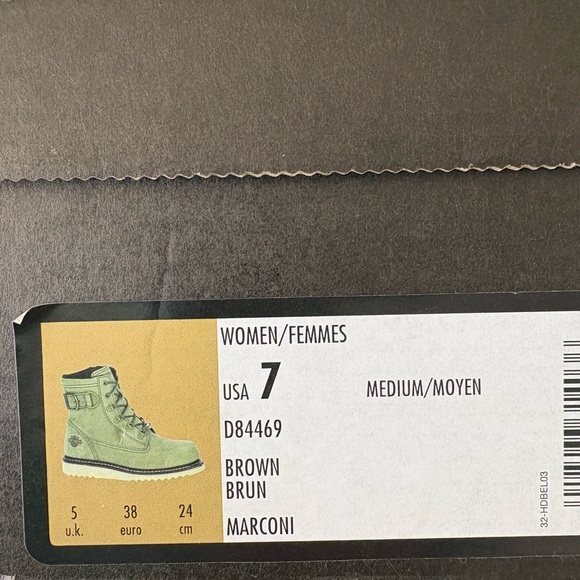 Harley-Davidson Beige Leather Ankle Boots Marconi New in box never worn. - Picture 7 of 7